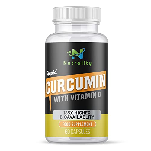 Nutrality Flüssiger Kurkuma-Kurkuminergänzungsstoff, 1000 Mg Pro Portion, Extra Stark Und Bioverfügbarer Natürlicher Entzündungshemmer Mit Vitamin D3, Unterstützung Des Immunsystems Cover