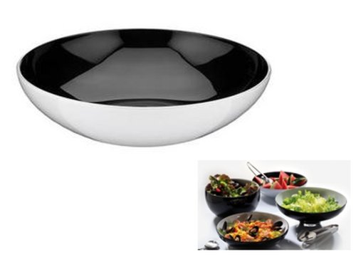 Glasschale 4 L Ø 32 cm H: 8,5cm weiss/schwarz