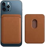 [Unique Design]:Slim leather wallet for Apple iPhone 12 / Pro / Mini / Max which easily snaps onto the back of the phone. The material of the high-quality leather business card case of the iPhone 12 Mini / iPhone 12 / iPhone 12 Pro / iPhone 12 Pro Max is easy to clean, fingerprint-proof, waterproof and dustproof.