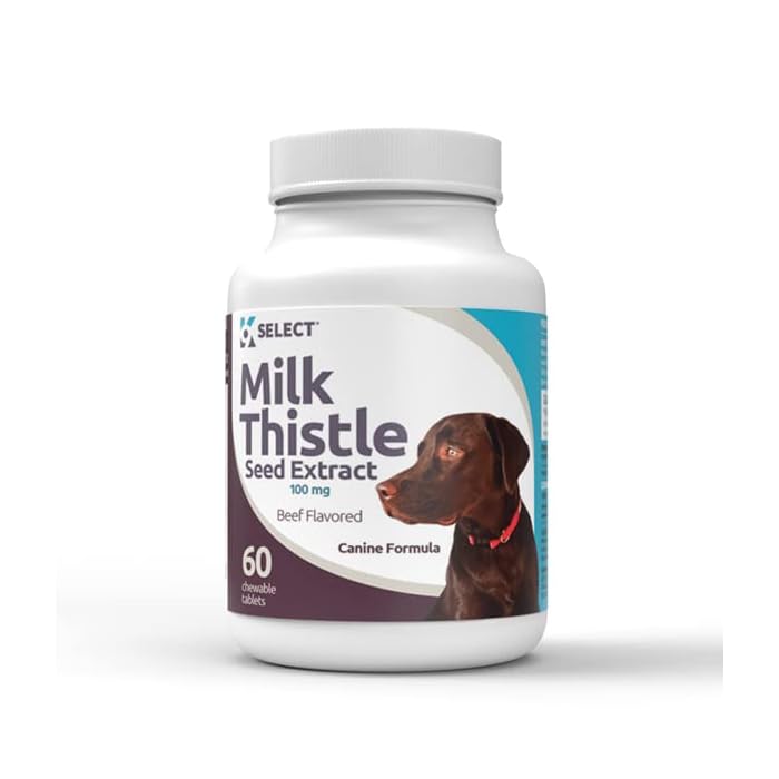 Buy K9 Select Milk Thistle for Dogs, 100mg 60 Beef Flavored Tablets