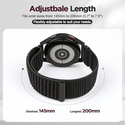 Image of XMUXI 20mm Watch Strap Nylon Compatible with Galaxy Watch 7 /6 /5 /4 40mm 44mm Straps,Compatible with Huawei Watch GT3 42mm /Forerunner 165 /Vivoactive 6 /5 /3 with One Click Metal Connector(NO WATCH)