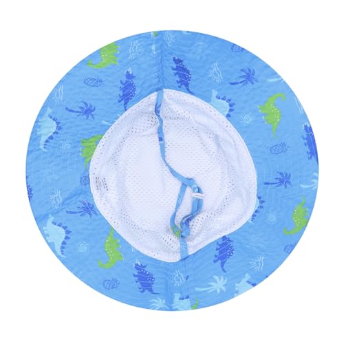 Baby Kids Sun Hat with Cute Dinosaur Summer Beach Hats Wide Brim UPF 50+ Bucket Hat for Baby Girls4