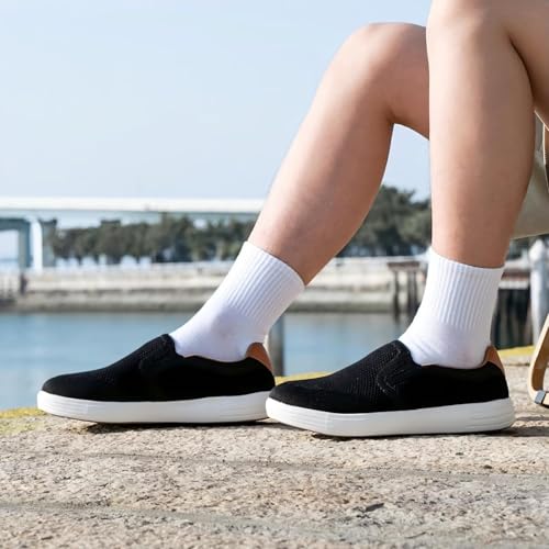 TIOSEBON Men's Memory Foam Mesh Walking Shoes Arch Support Comfort Slip-on Loafer4