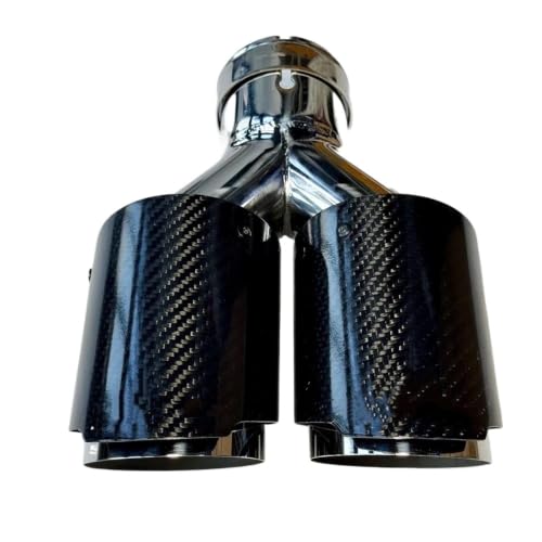 Tuyau d'échappement universel brillant double sortie carbone pour un design arrière épuré