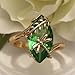 925 Sterling Silver Ring for Women Dragonfly Olive Green Ring Olive Cubic Zirconia Crystal Dragonfly Ring,14K Yellow Gold Dainty Eye Shape Green Gemstone Cocktail Party Statement Ring for Women (7)