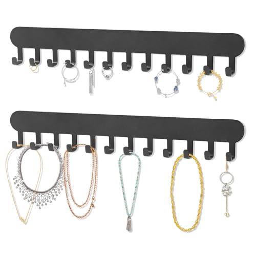 Galerie SV 2 Stück Wand Halsketten Organisator, Kettenhalter Schmuckaufbewahrung Wand für Halsketten, Armbänder und Ohrringe, Schnelle Installation...