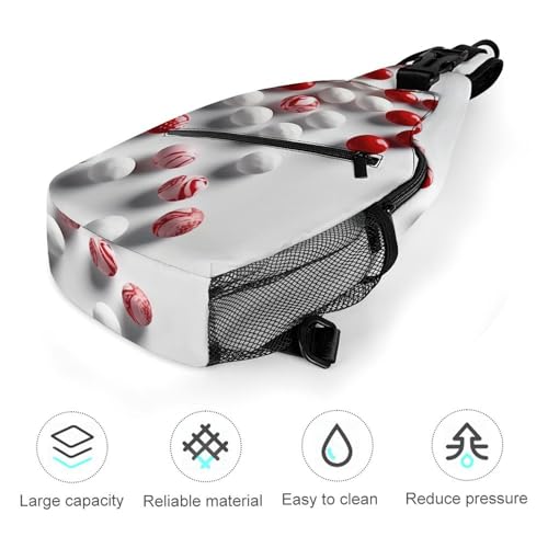 Mochila bandolera deportiva blanca para senderismo miniatura 5