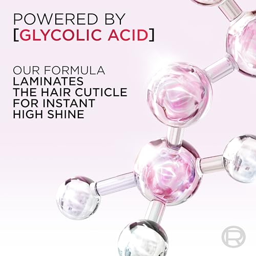 L'Oreal Paris Elvive Glycolic + Gloss High Shine Leave-In Hair Serum, Smooths Dull, Porous Hair Into High-Shine, Glossy Hair, 4.4 Fl Oz - Image 5