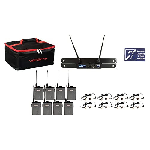 Sistema inalámbrico de escucha asistida digital estéreo profesional de 24 bits VocoPro (VCOIEM-Assist-8-Extend) miniatura 1