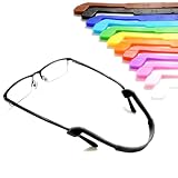 Cordão Salva Óculos De Silicone De Elástico Infantil Com Desenho Macio Antialérgico Confortável Para Brincar Estudo Escola Corda de Segurar Oculos de Criança Supra Supply (1, Preto)