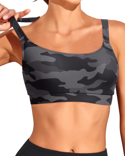 Image of Tempt Me Women Sports Bra Swim Crop Tops Only | Scoop neck, Bathing suits top, Removable cups, Adjustable straps