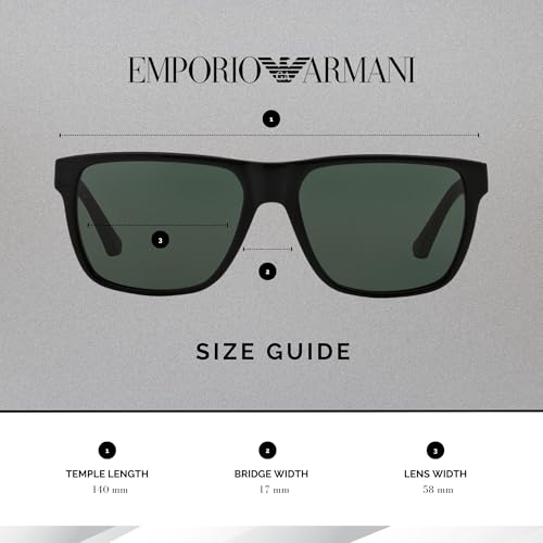 EMPORIO ARMANI EA4035 Square Sunglasses For Men +BUNDLE with ACCESSORY EYEWEAR KIT4