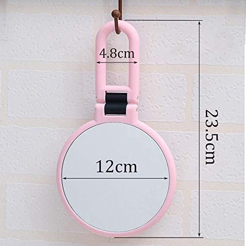 Espelho de mão com ampliação GKPLY 15x, espelho de viagem dobrável de mão, espelho de maquiagem com