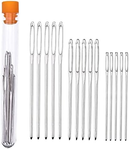 Sewing Needles Large Eye Blunt Needles Yarn Knitting Hand Needles Sewing Big Eye Darning Needles(15pcs, 3Sizes)