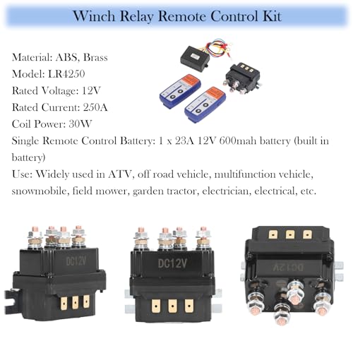 Kit Relé de Winch 12V 250A con Control Remoto miniatura 4