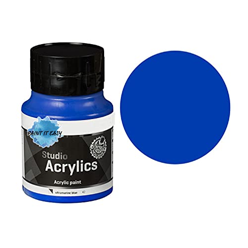 PAINT IT EASY NEU Studio Acrylfarbe, Akademie Qualität, 500 ml, Ultramarin-Blau