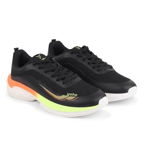 Image of YOHO RushHour Dynamiq Sports Shoes for Men |Cushioned Insole, Stylish, Casual & Sneakers for Gents | Lightweight, Anti-Skid Shoe for Gym, Walking, Running & Everyday Use-1800