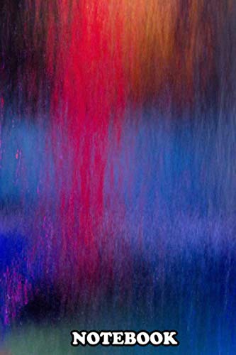 Notebook: Flow Of Water On Glas With Different Lights In The