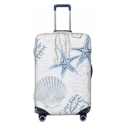 Seashell Starfish Suitcase Cover Fashion Luggage Covers Anti-Scratch Elastic Lightweight Protector For Travel Outdoor Large
