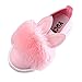 Chaussures Premiers Pas BéBé Fille Antiderapant Semelle Souple Mignon Oreilles De Lapin Cartoon Baskets Mode Basses Fourrure Pompon Enfants Pas Cher pour 6 Mois - 6Ans (29 EU, Rose)