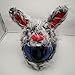 Motorcycle Helmet Covers Suitable for Most Full Face Helmets, Decorative Animal Plush Motorbike Helmet Cover for Fun Rides and Gifts (Rabbit)