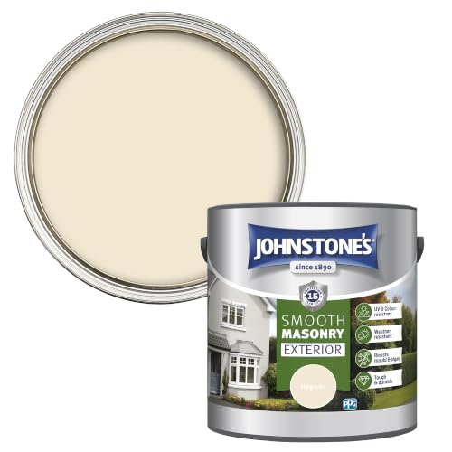 Image of Johnstone's - Exterior Smooth Masonry Paint - Magnolia - 2.5L