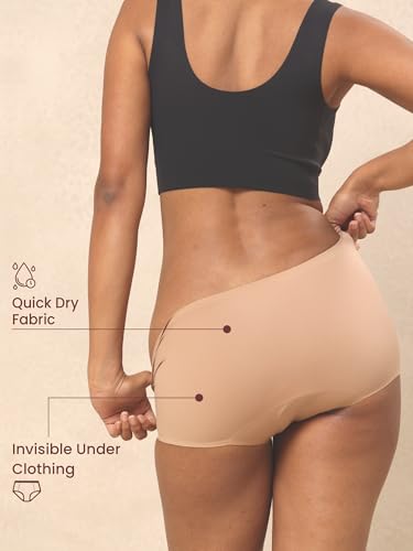 Image of Krvvy Airsoft Boyshorts | Women's High Coverage Mid-Rise Underwear with Four-Way Stretch | All Day Breathability | Lightweight & Seamless