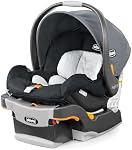 Siège d'auto pour nourrissons Chicco KeyFit 30 ClearTex et base, Siège orienté vers l'arrière pour 4-30 lb, Inclut support pour la tête et le corps, Compatible avec les poussettes Chicco, Équipement de voyage pour bébé - Pewter/Gris