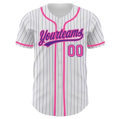 Custom Pinstripe Baseball Jersey Women Men Youth Kids Boys, Personalized Baseball Shirt Softball Jersey Team Name Number Logo miniatura 2