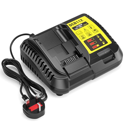Battery Charger Compatible with Dewalt 12V-20V MAX Battery,Fast Charger Compatible with DCB Series Tools Lithium Battery 18V-Compatible with DCB203 204 205 206 201 120 127 (1 Port)