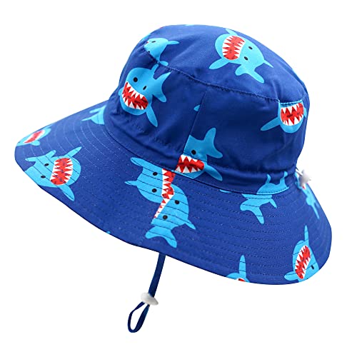 Image of Home Prefer UPF50+ Wide Brim Sun Hat Boys Girls Sun Protection Hat Zoo Beach Swim Safari Bucket Hat for Baby Toddler Kid