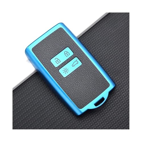 Coque clé voiture Renault Clio Dacia antichoc en TPU bleu
