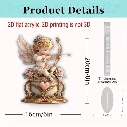 Ornement de table plat en acrylique 2D - Solution déco bureau sans encombrement
