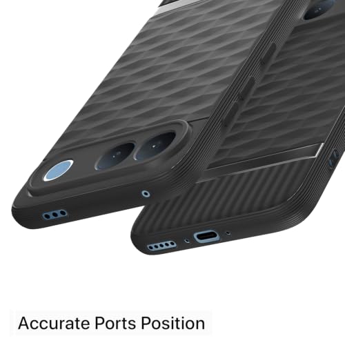 Image of Pikkme Back Cover for Vivo S2 5G Camera Protection 3D Hexa Cube Design Silicone Protective Bumper Case (Black)