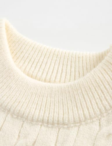 Silent Vortex Men's Women's Fall Crewneck Pullover Sweater Chunky Cable Knit Sweater Casual Twist Textured Fisherman Top3