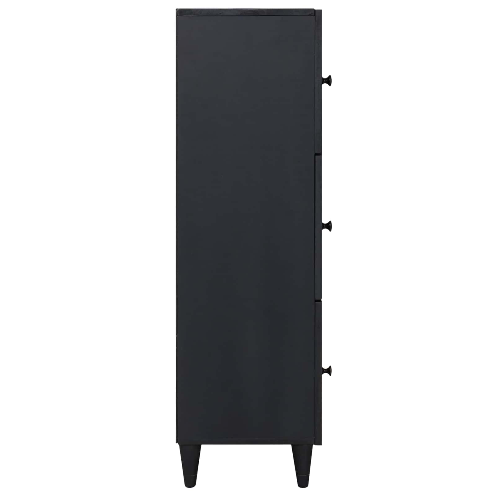 Armadio alto, multicolore, 40 x 33,5 x 110 cm, in legno massello di mango