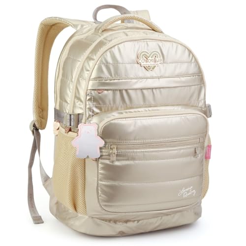 Mochila Juvenil Feminina Bolso para Notebook Lorena DOURADO