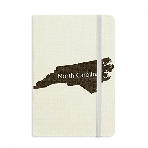 Carnet Caroline du Nord A5 journal intime souple en tissu multicolore 144 x 210 mm