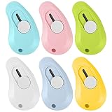 utilitaire en forme d'oeuf Mini portable rétractable pour emballer des enveloppes Coupe-boîte aux lettres avec trous de porte-clés 6Pack Décor De Bureau De Travail Pour Les Femmes (As shows, One Size)