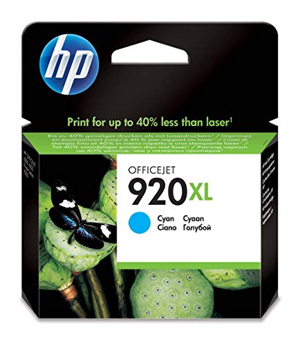 HP 920XL Cartouche d'Encre Cyan grande capacité Authentique (CD972AE)