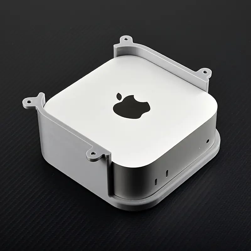 Azoth Under Desk Bracket for Mac mini M4 – 2024 Model ABS Plastic Stand – Ventilated, Space-Saving Mounting Solution for Mac mini (Black)-image-45