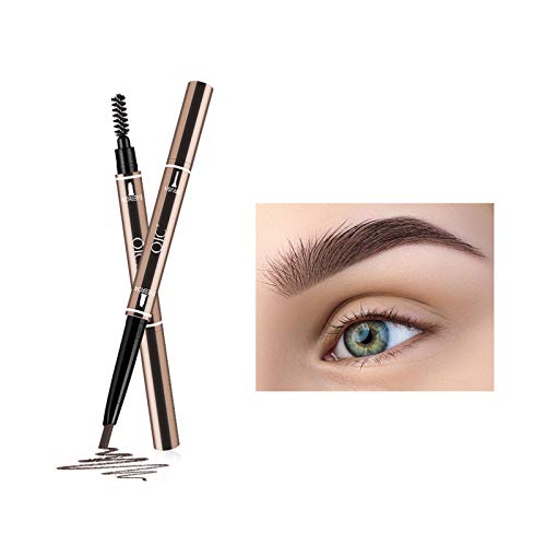 Preisvergleich Produktbild Onlyoily Augenbrauenstift, Augenbrauenstift Wasserfest,Micro Brow Pencil, Beidseitig mit ausdrehbarem Augenbrauenstift und Bürstchen, Vegane Formel (03)