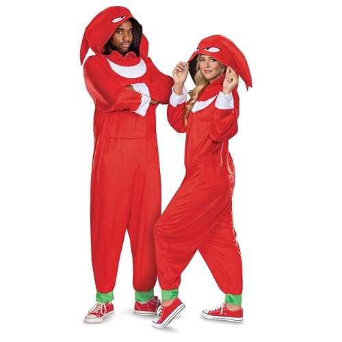 Disguise 162039STD-20L KNUCKLES MOVIE ADULT - Disfraz y accesorios de Sonic unisex, rojo