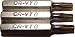 10 Replacement T8 Torx Bits for 1/8" (4mm) Mini Hex Drive Screwdrivers or Powered Drivers; T2 T5 T6 T8 T10, W/Hardened Tips (T8)