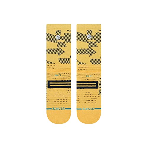 Stance Building Crew Socks (Medium, Gold)3