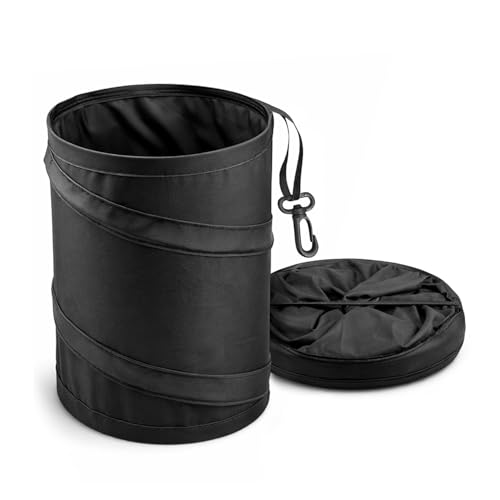 Mavoro 1 Pack, 2 Gallon Car Trash Can | Waterproof Collapsible Pop-Up Car Bin (1 Pack, 2 gal)