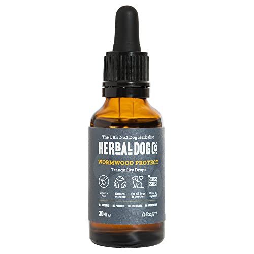 Herbal Dog Co Wormwood for Dogs Tonic, 30ml - Natural Worming Treatment for Dogs & Puppies - Alternative to Dog Worming Tablets - All-Natural, Vegan, Made in UK