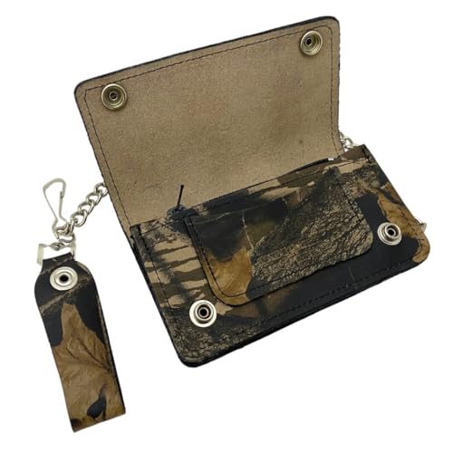 Leather Unlimited Camouflage Trucker Wallets with Chain - Snap Closure4