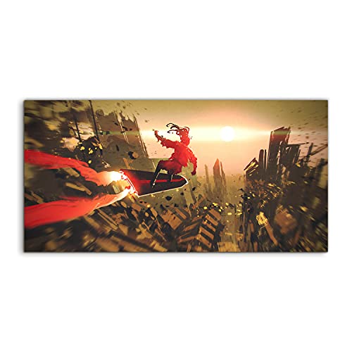 Tableau plexiglas Sunset Surfer Coloray 120x60cm pour décoration murale