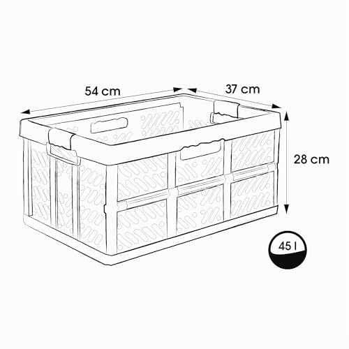 Casier pliant gris graphite pour l'organisation du garage et courses - 3